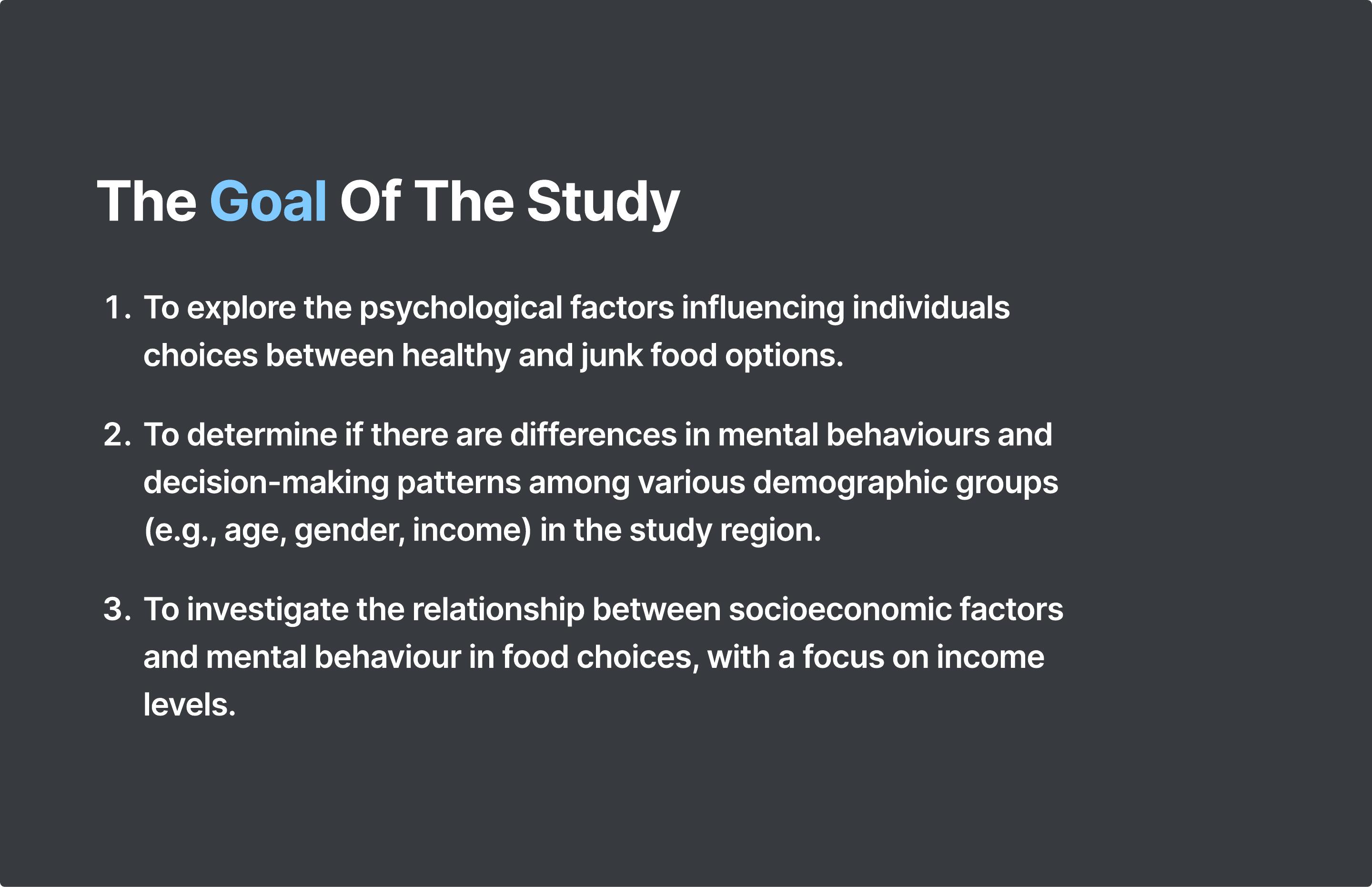 Study goals