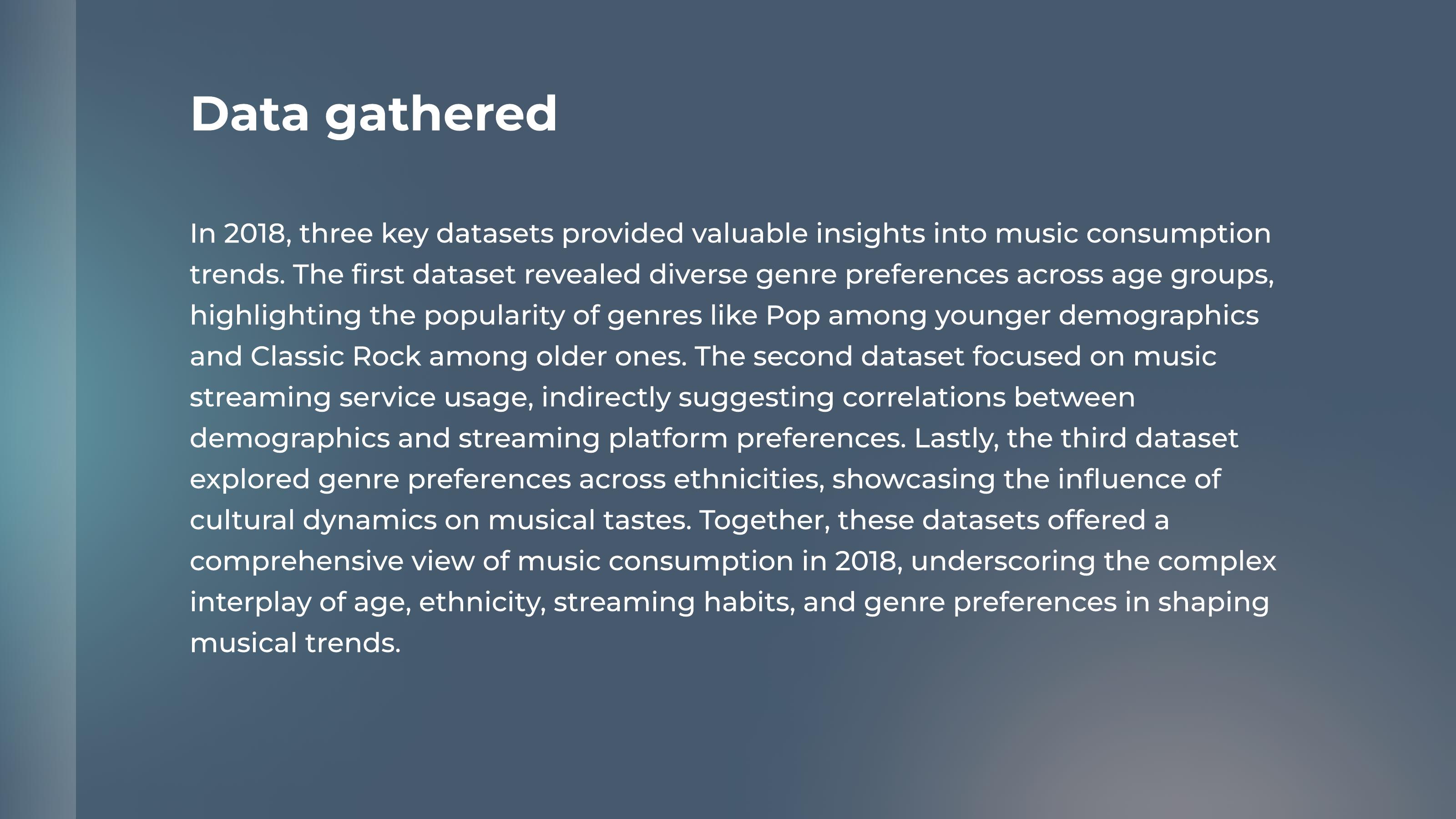 Dataset 1 — genre by age